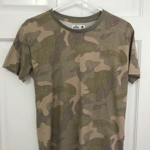Camo high neck T-shirt